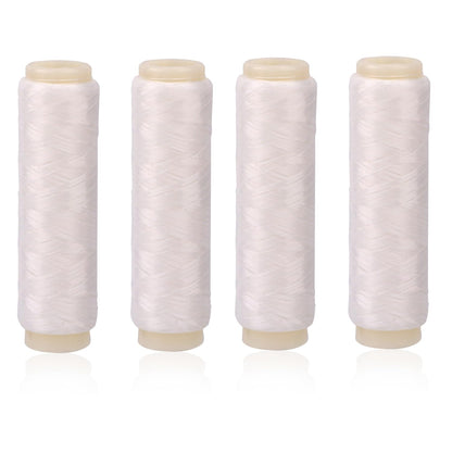 4pcs Fishing Line Invisible Fishing String Elastic Fishing Thread 0.02cm/0.008in Width 200m/656.17ft Length Nylon Fishing Thread Fishing Wire