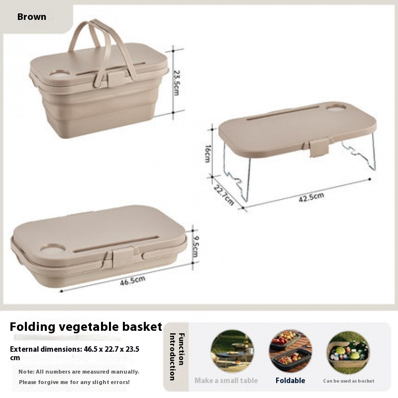 Collapsible Outdoor Picnic & Shopping Basket