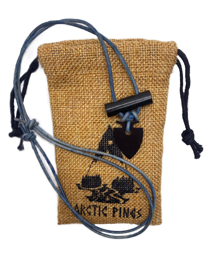 Fire Starter Necklace (Blue Thin Cord Black/Gray Striker) - Gear for Camping backpacking bushcraft hiking hunting survival fire kit