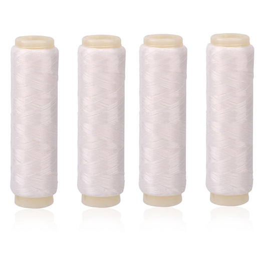 4pcs Fishing Line Invisible Fishing String Elastic Fishing Thread 0.02cm/0.008in Width 200m/656.17ft Length Nylon Fishing Thread Fishing Wire